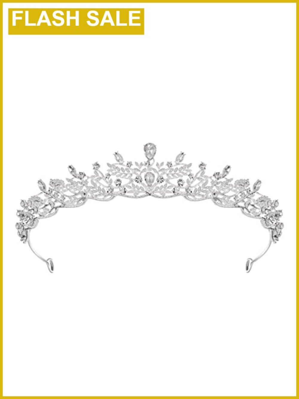 SWEETV Wedding Tiara Princess Quinceanera Crown Cubic Zirconia Headband